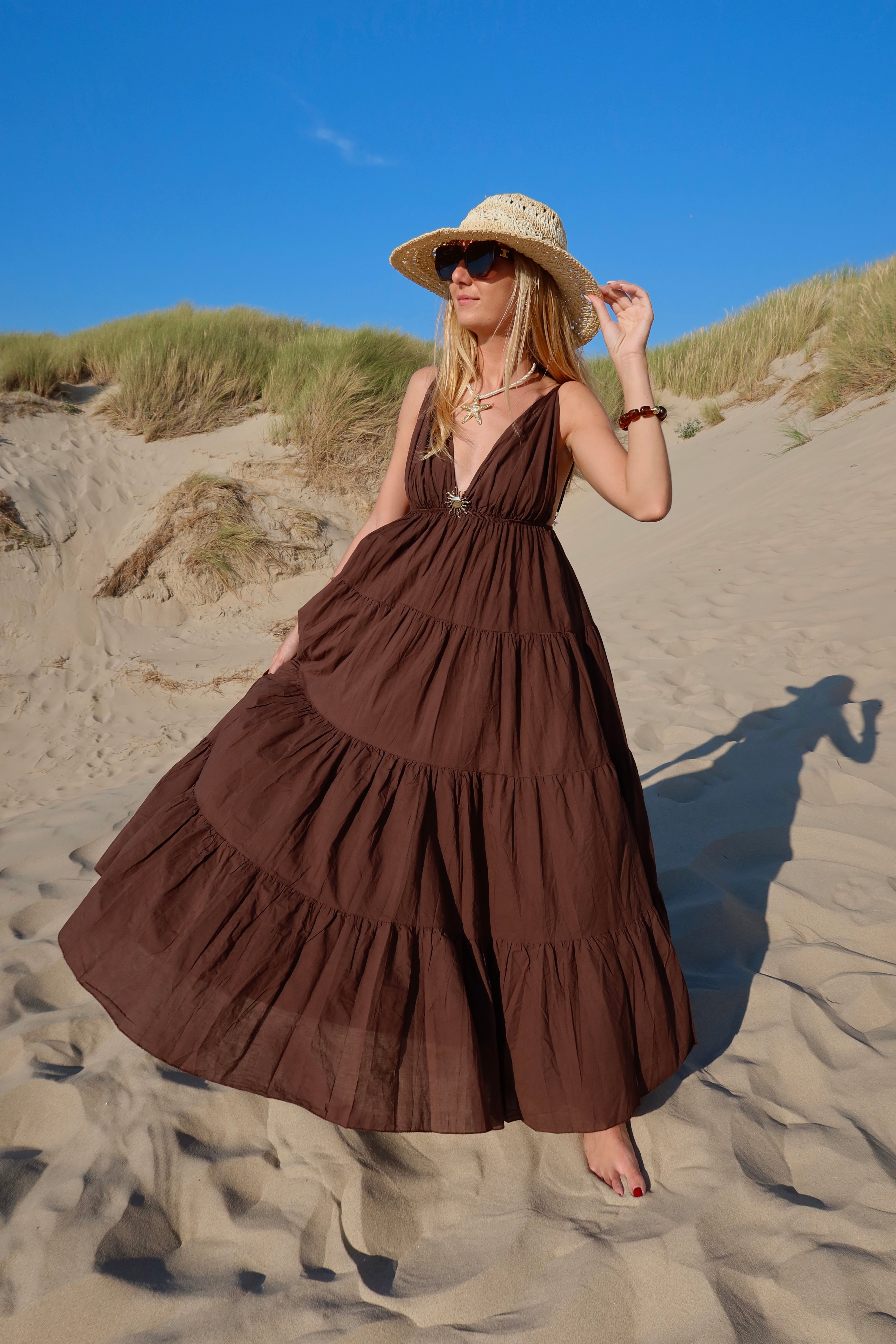 ROBE SALINA - MARRON