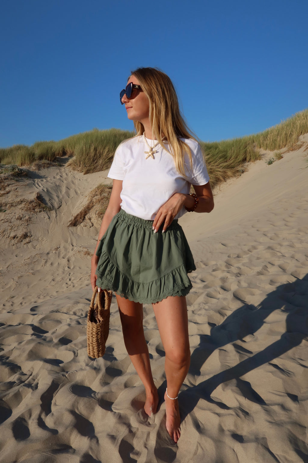 JUPE SHORT OLIVIA - KAKI