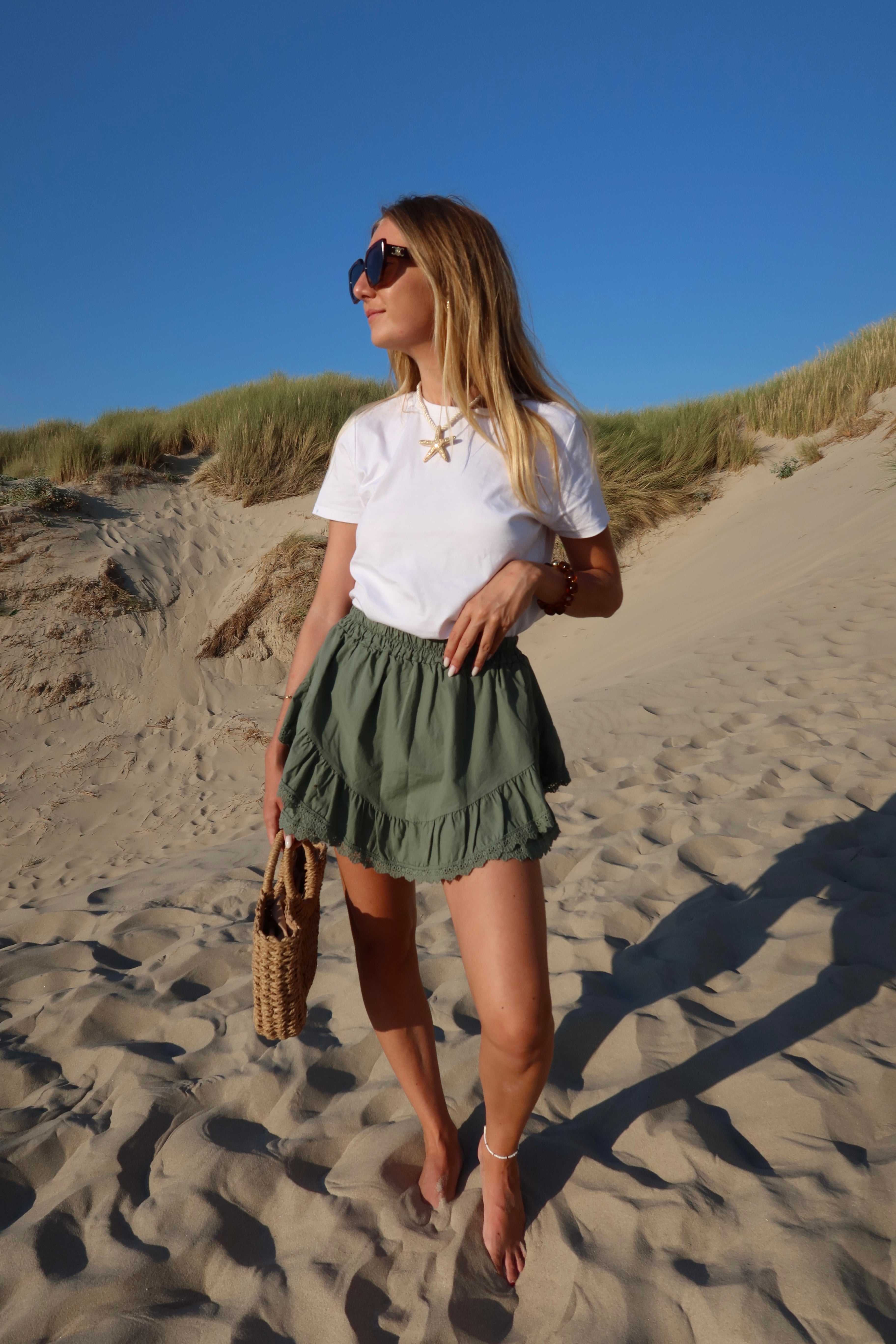 JUPE SHORT OLIVIA - KAKI