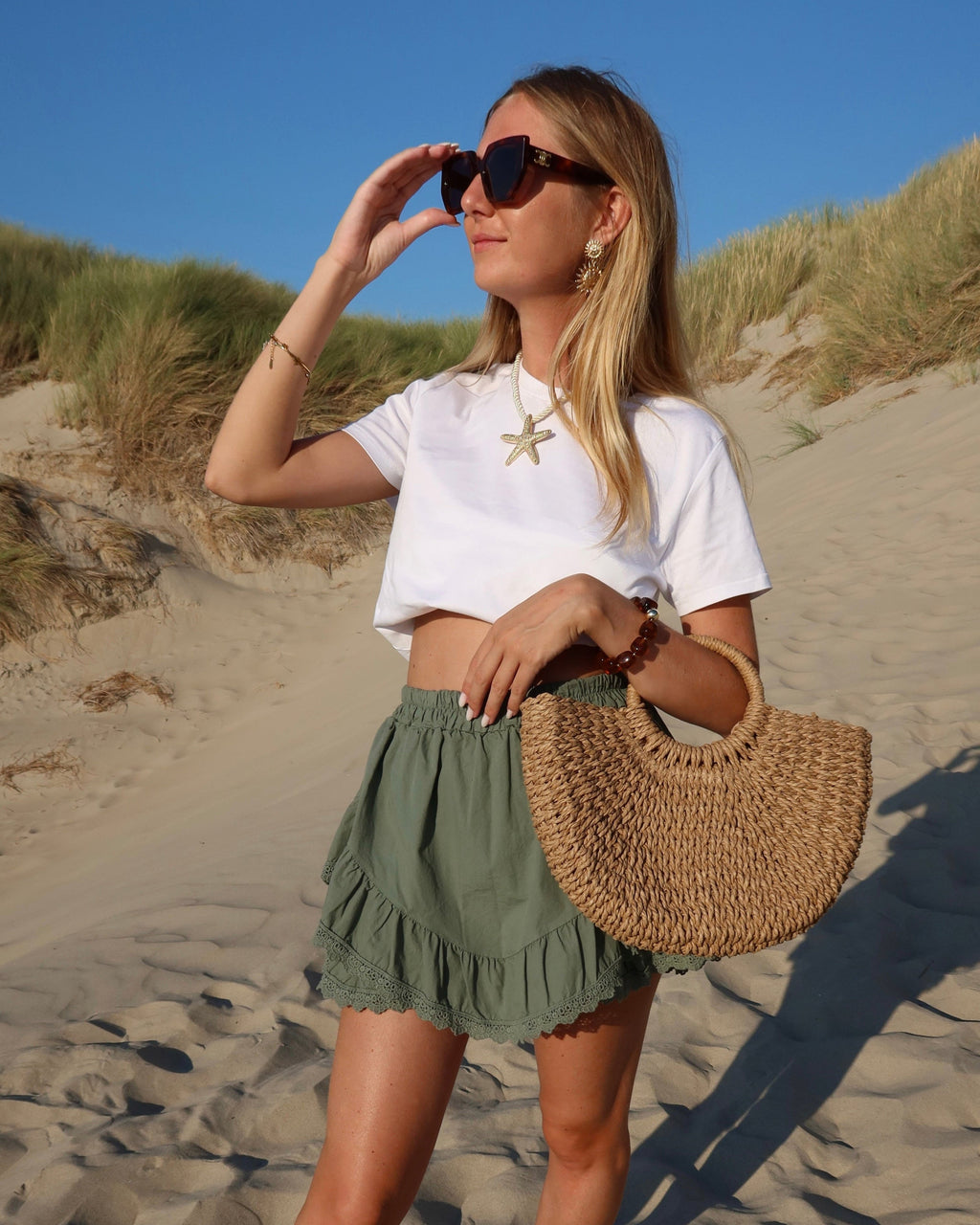 JUPE SHORT OLIVIA - KAKI