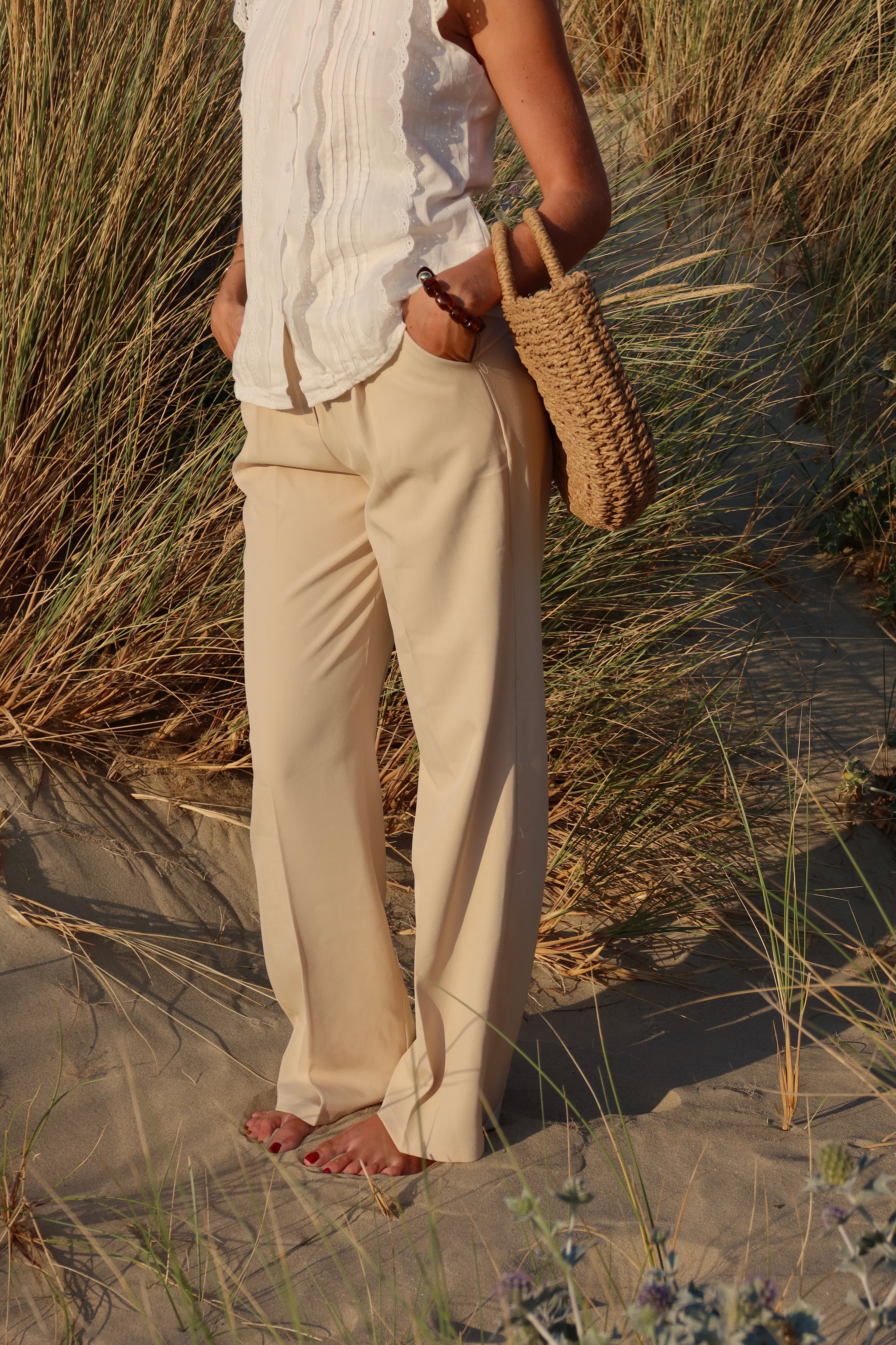 PANTALON SABLE - BEIGE
