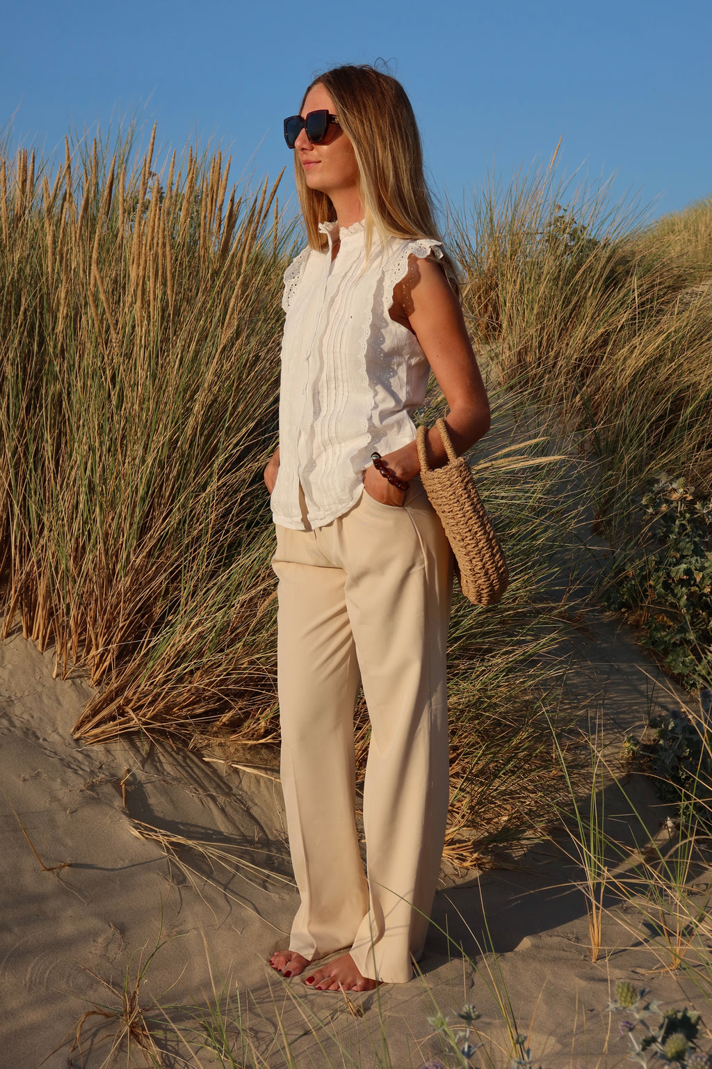 PANTALON SABLE - BEIGE